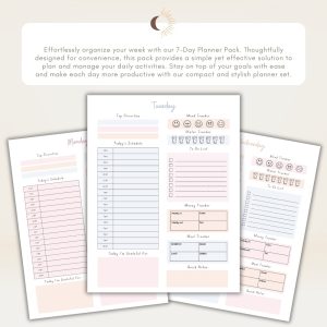 Peach 7 Day Planner Pack