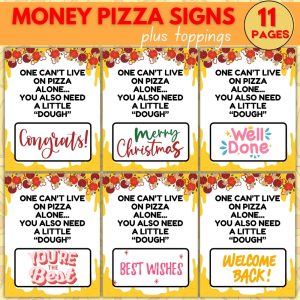 Money Pizza Signs