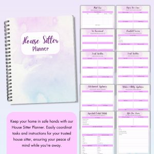 Purple House Sitter Planner Or Binder