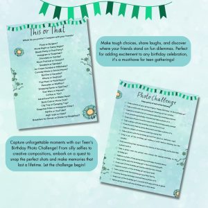 Green Birthday Party Game Bundle For Teens – Girls