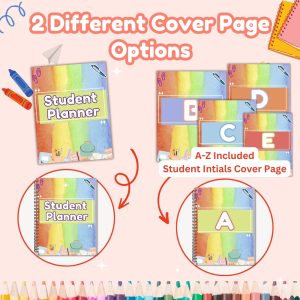 Colorful Student Planner Or Binder For Young Kids