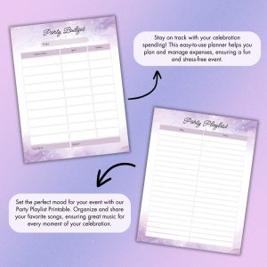 Purple Generic Event & Party Planner Or Binder