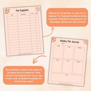 Orange Pet Planner Or Binder