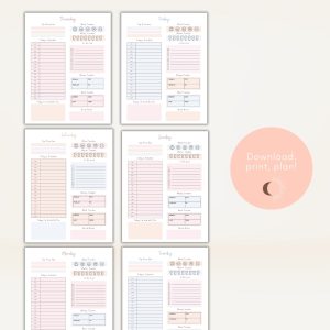 Peach 7 Day Planner Pack