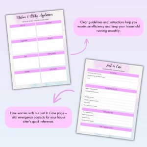 Purple House Sitter Planner Or Binder