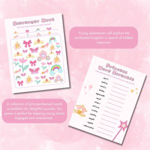 Pink Birthday Party Game Bundle For Kids