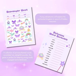 Purple Birthday Party Game Bundle For Kids