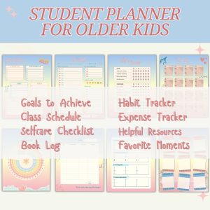 Pastel Student Plaanner Or Binder For Older Kids