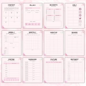 Butterfly Theme Social Media Planner Or Binder