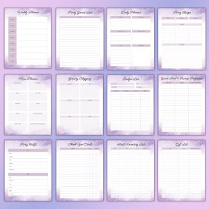 Purple Generic Event & Party Planner Or Binder