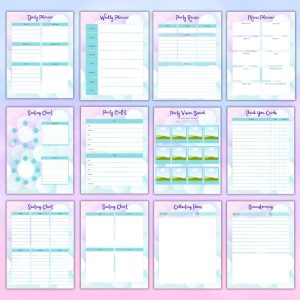 Green & Purple Generic Event & Party Planner Or Binder