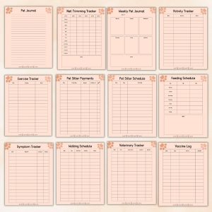 Orange Pet Planner Or Binder