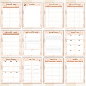 Tan Dog Walker Planner Or Binder