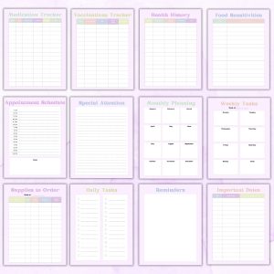 Colorful Dog Walker Planner Or Binder