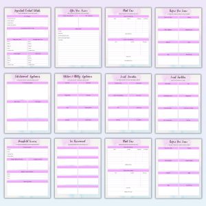 Purple House Sitter Planner Or Binder