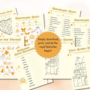 Orange Birthday Party Game Bundle For Kids