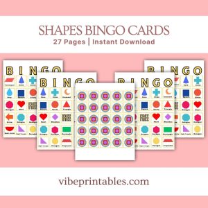 Shapes Bingo Cards