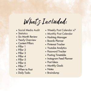 Beige Social Media Planner Or Binder