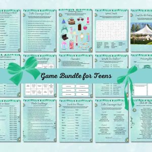 Green Birthday Party Game Bundle For Teens – Girls