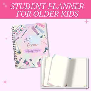 Pink Student Planner Or Binder For Older Kids