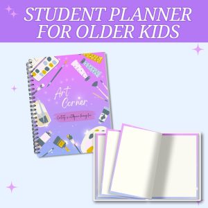 Purple Student Planner Or Binder For Older Kids