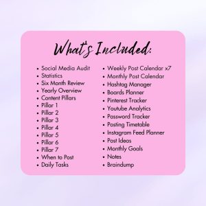 Colorful Social Media Planner Or Binder