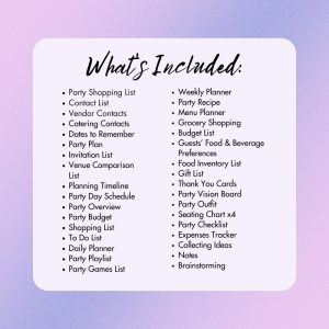 Purple Generic Event & Party Planner Or Binder