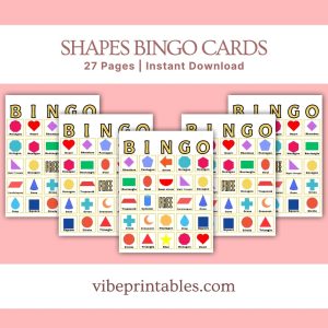 Shapes Bingo Cards