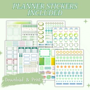 Green Student Planner Or Binder For Older Kids