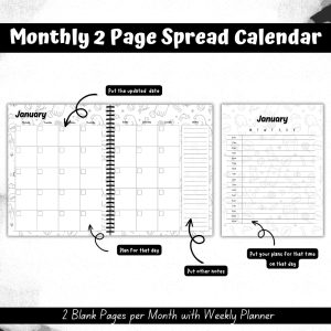 Black & White Pet Planner Or Binder