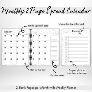 Black & White House Sitter Planner Or Binder