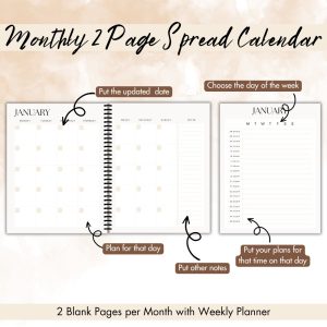 Beige Social Media Planner Or Binder