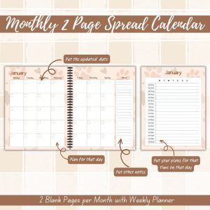 Tan Dog Walker Planner Or Binder