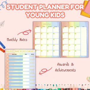 Colorful Student Planner Or Binder For Young Kids