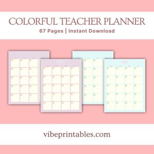 Colorful Teacher Planner Or Binder