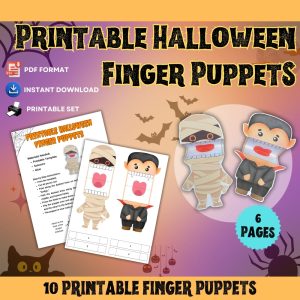 Printable Halloween Finger Puppets