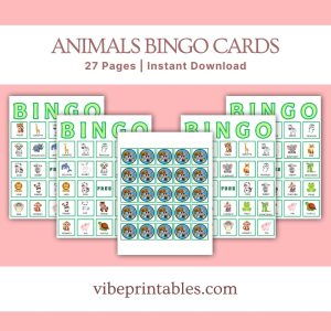 Animals Bingo Cards