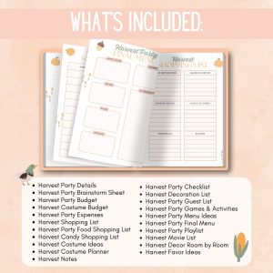 Harvest Party Planner Or Binder