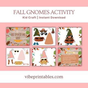 Fall Gnomes For Kids Printable Kids Craft