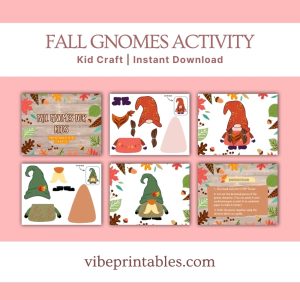 Fall Gnomes For Kids Printable Kids Craft