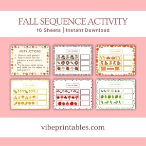 Fall Sequence Activity Sheets