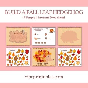 Build A Fall Leaf Hedgehog