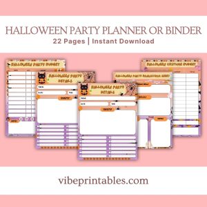 Halloween Party Planner Or Binder