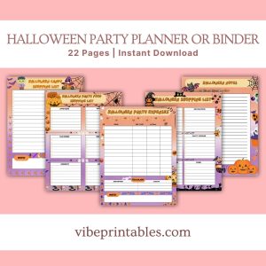 Halloween Party Planner Or Binder