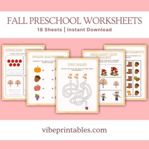 Fall Preschool Worksheets