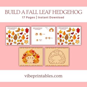 Build A Fall Leaf Hedgehog