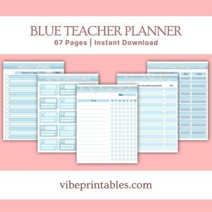 Blue Teacher Planner Or Binder