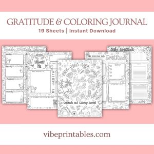 Adults Fall Themed Gratitude & Coloring Journal