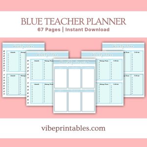 Blue Teacher Planner Or Binder