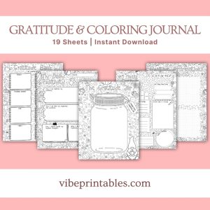 Adults Fall Themed Gratitude & Coloring Journal